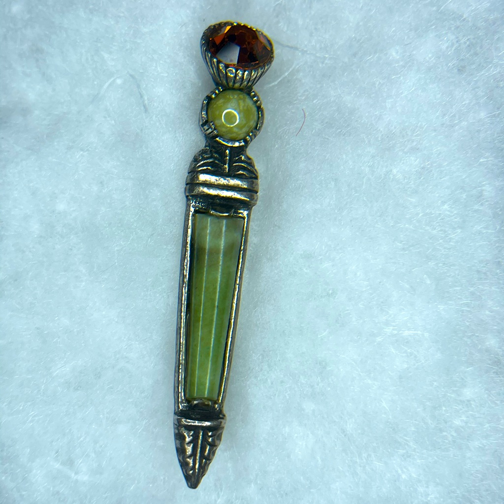 Vintage Miracle Celtic Stick Amulet Brooch